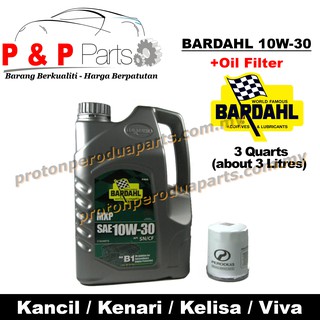 Bardahl 15W40 Engine Oil 4 Liters Minyak Enjin 15 40 + Oil Filter 