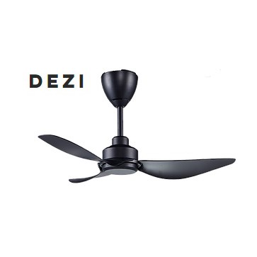 Alkova Dezi 42 Inch Ceiling Fan Matt Black