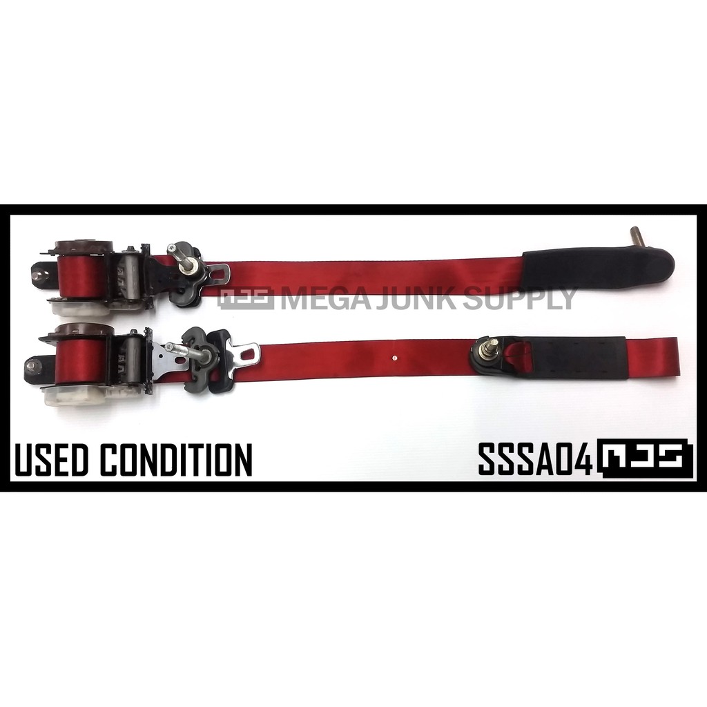 Used Honda Civic Ek Ek9 2 Door Only Safety Belt Set Red Color