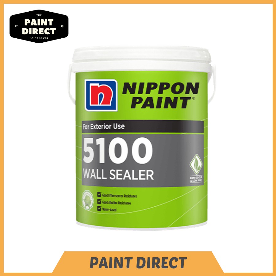 5L Nippon Paint 5100 Wall Sealer 5Litre (Interior & Exterior Primer ...