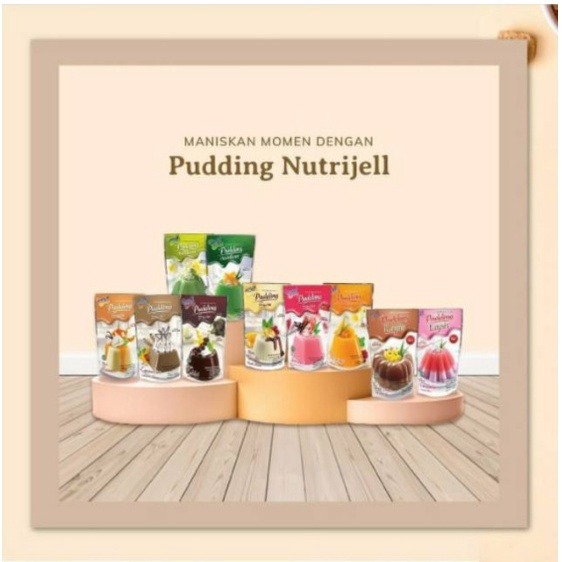 [Ready Stock] (Halal) Nutrijell Pudding Susu Vanilla/ Mango/ Caramel/ Strawberry/ Cappucino/ Chocolate/ Belgian Chocolat