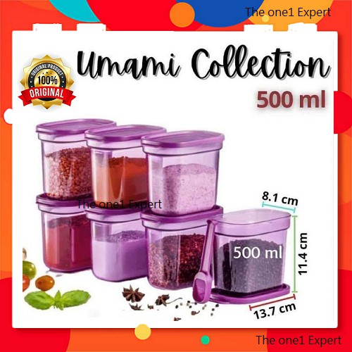 NEW!! Tupperware Umami Collection with Spoon 500ml (11157175) Bekas Umami Set Easy Open