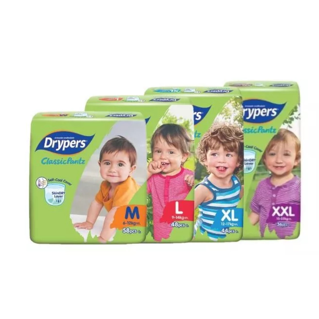 Drypers ClassicPantz M58 / L48 / XL44 / XXL36 (1 Pack) [READY STOCK