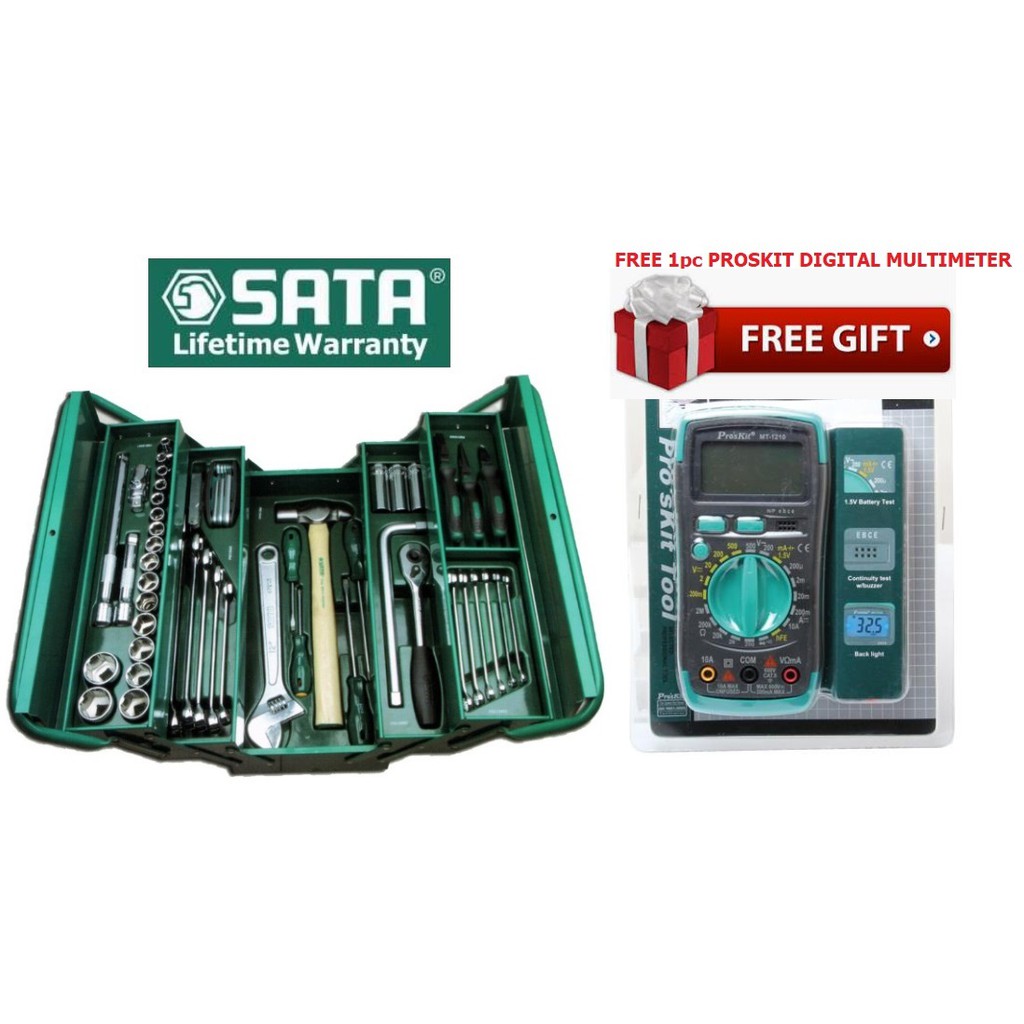SATA 95104A70 Mechanic Tool Box Set with 12 Point Socket (NEW & ORI