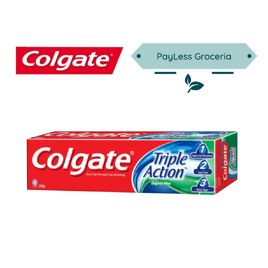 Colgate Triple Action Toothpaste / Ubat Gigi Original Mint 200g