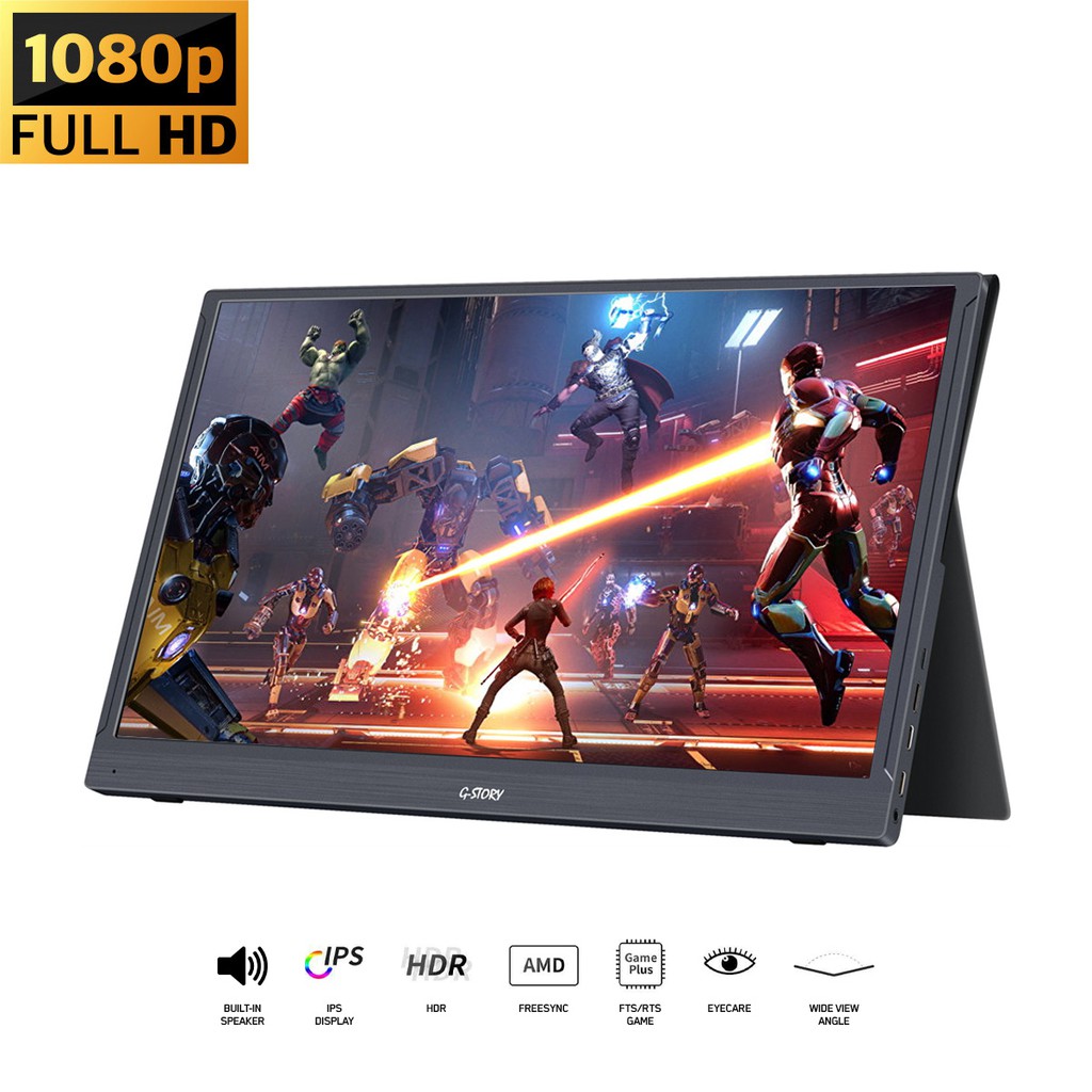 G Story Hdr Fhd Portable Gaming Ips Monitor For Ps4 Xbox Switch Pc 15 6 Free Pouch Bag Shopee Malaysia