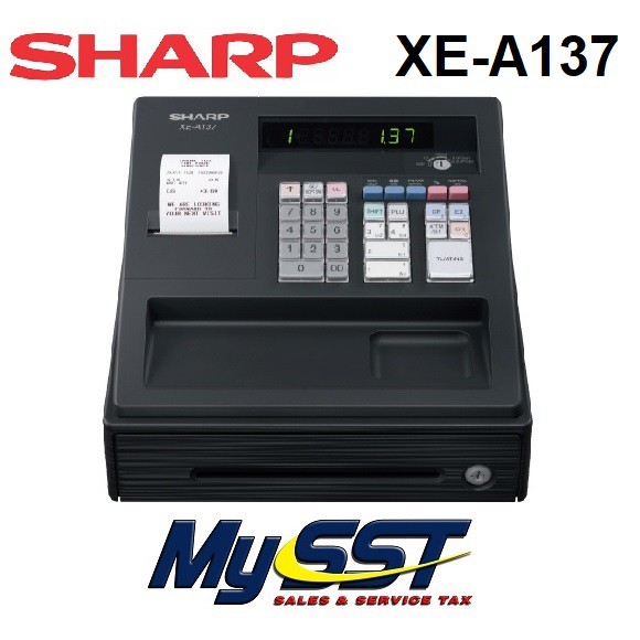 Sharp XEA137 Electronic Cash Register SST Ready XEA137 Black XEA137 BK