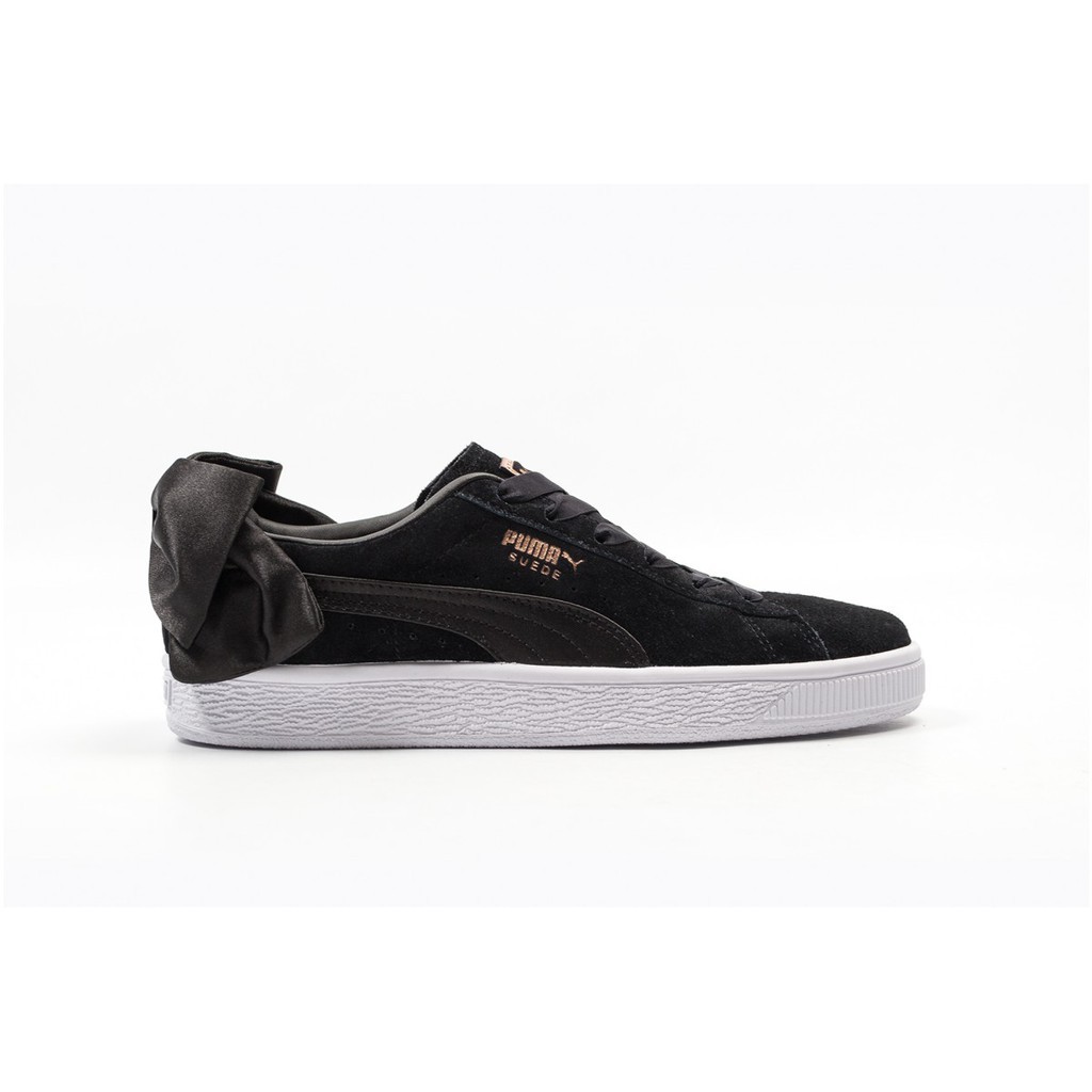 puma suede bow black