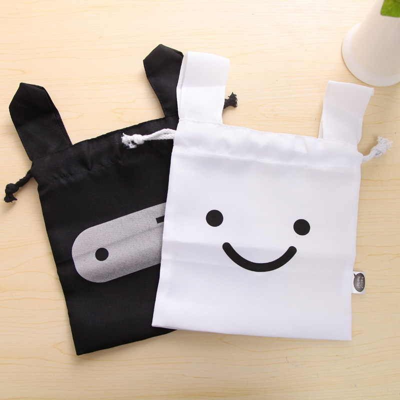 Ninja Spy Rabbit Eco Friendly Bag Reusable Bag Recycle Bag Small Easy Carry Bag Cute Black White Bag