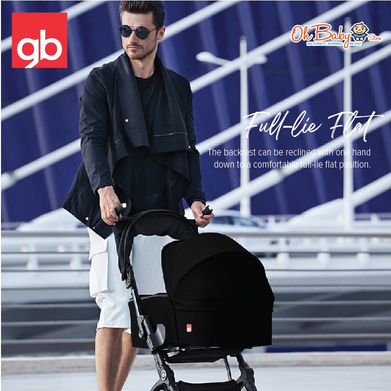 GB QBIT+ ALL CITY Stroller with Princeton Urban Reborn Series Bag Black