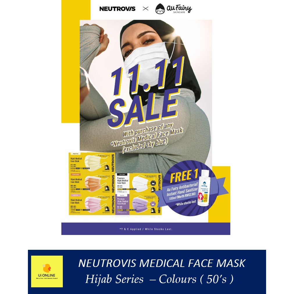 NEUTROVIS HIJAB MEDICAL MASK  BASIC PREMIUM 50 s 