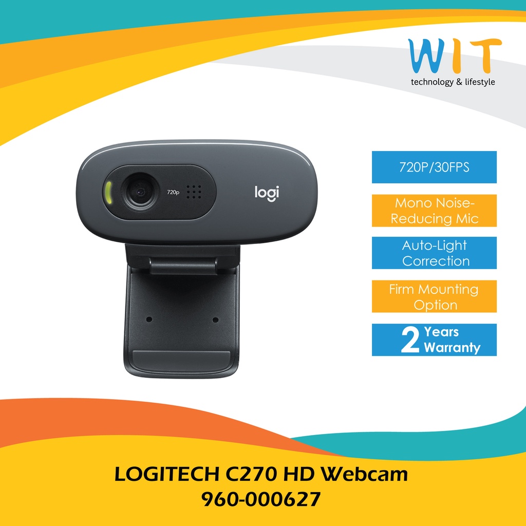 LOGITECH C270 HD Webcam - 960-000627