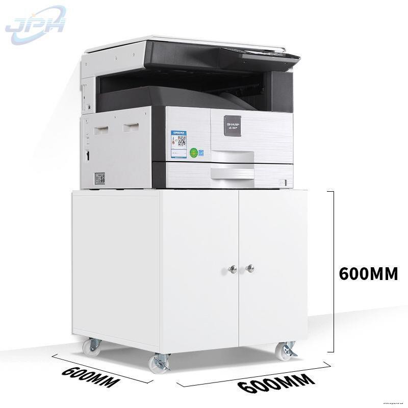 The printer is placed in copier workbench base on and