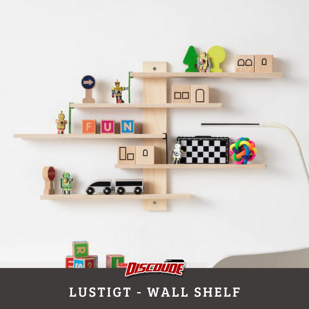 LUSTIGT Wall shelf 37x37 cm RAK DINDING MAINAN KAYU COMEL 