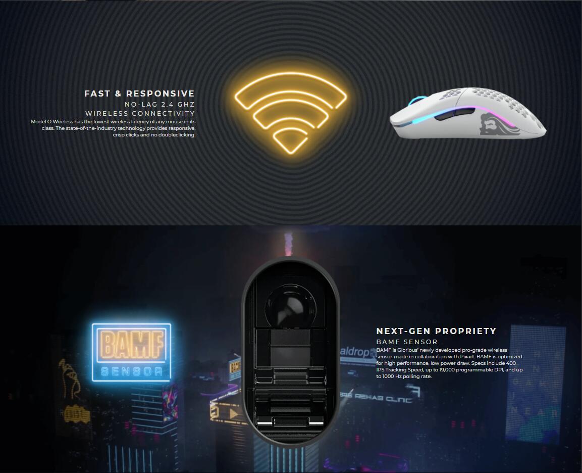 Ready Stock Glorious Model O Wireless Gaming Mouse Light Weight Wireless Mouse Matte Black White Color Shopee Malaysia