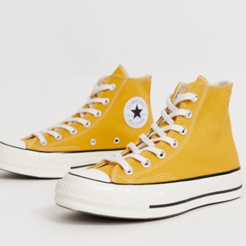 yellow casual shoes