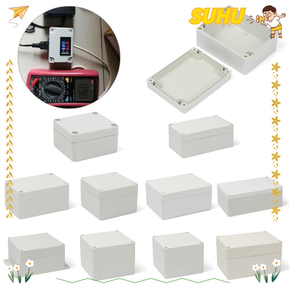 SUHU Grey White Enclosure Box Plastic Electronic Boxes Project Instrument Case Parts Accessories ABS Waterproof Housing Outdoor Junction Holder