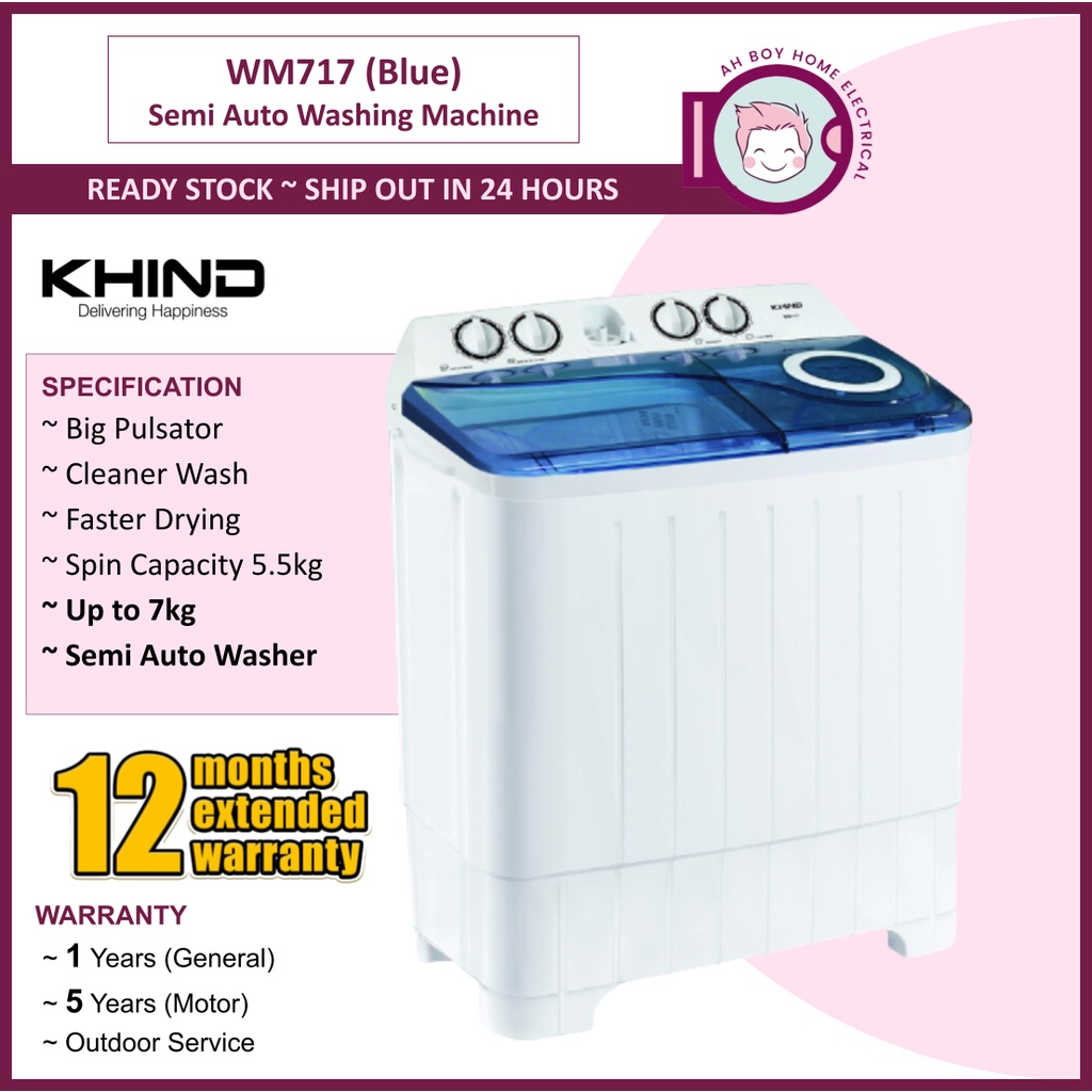 KHIND / PENSONIC 10KG Semi Auto Washing Machine 7KG Separuh Manual Mesin Basuh 洗衣机 _ WM717 I WM1017 I PWS1005G