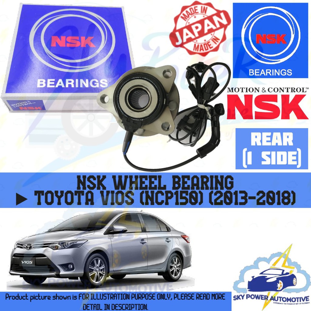 TOYOTA VIOS (NCP150) (2013-2018) NSK WHEEL BEARING (FRONT) (LEFT ...