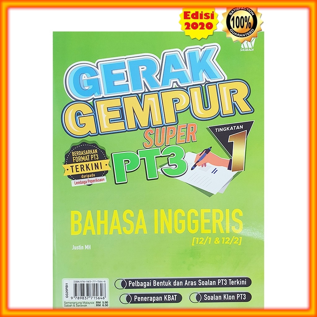 Buku Latihan Gerak Gempur Super  Bahasa Inggeris Tingkatan 1  Shopee