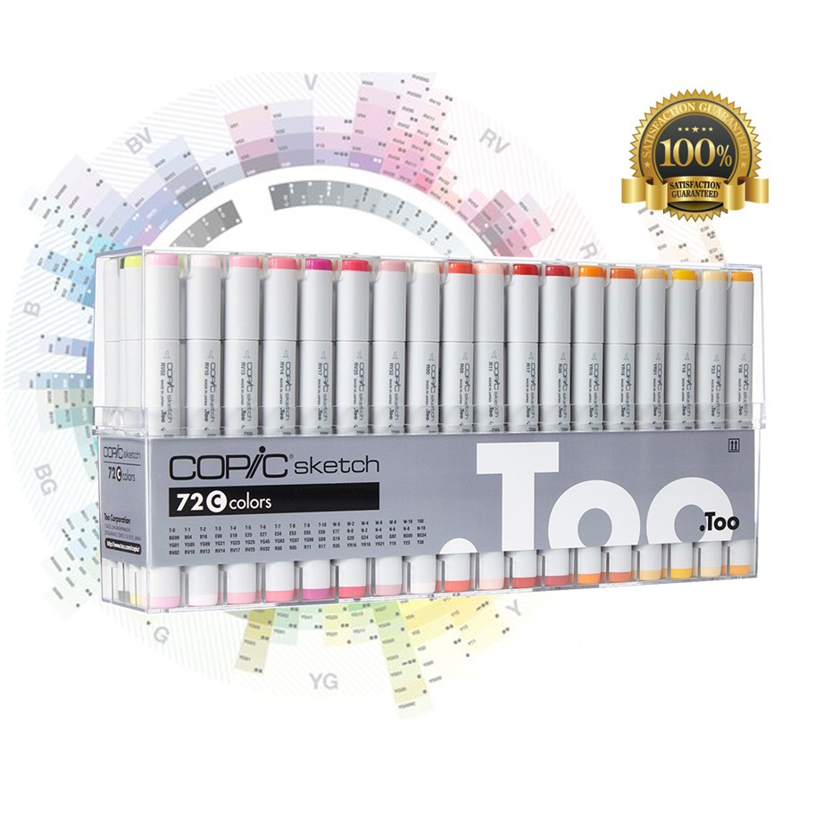 Copic Sketch Marker 72 Colors Set A B C