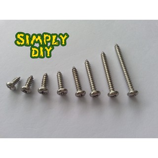 1pcs SS 304 Self-Tapping Pan Head Screw ±M3 x 5 6 7 8 10 12 14 16 18 20  25 30 35 40 45mm Stainless Steel Phillips Cross