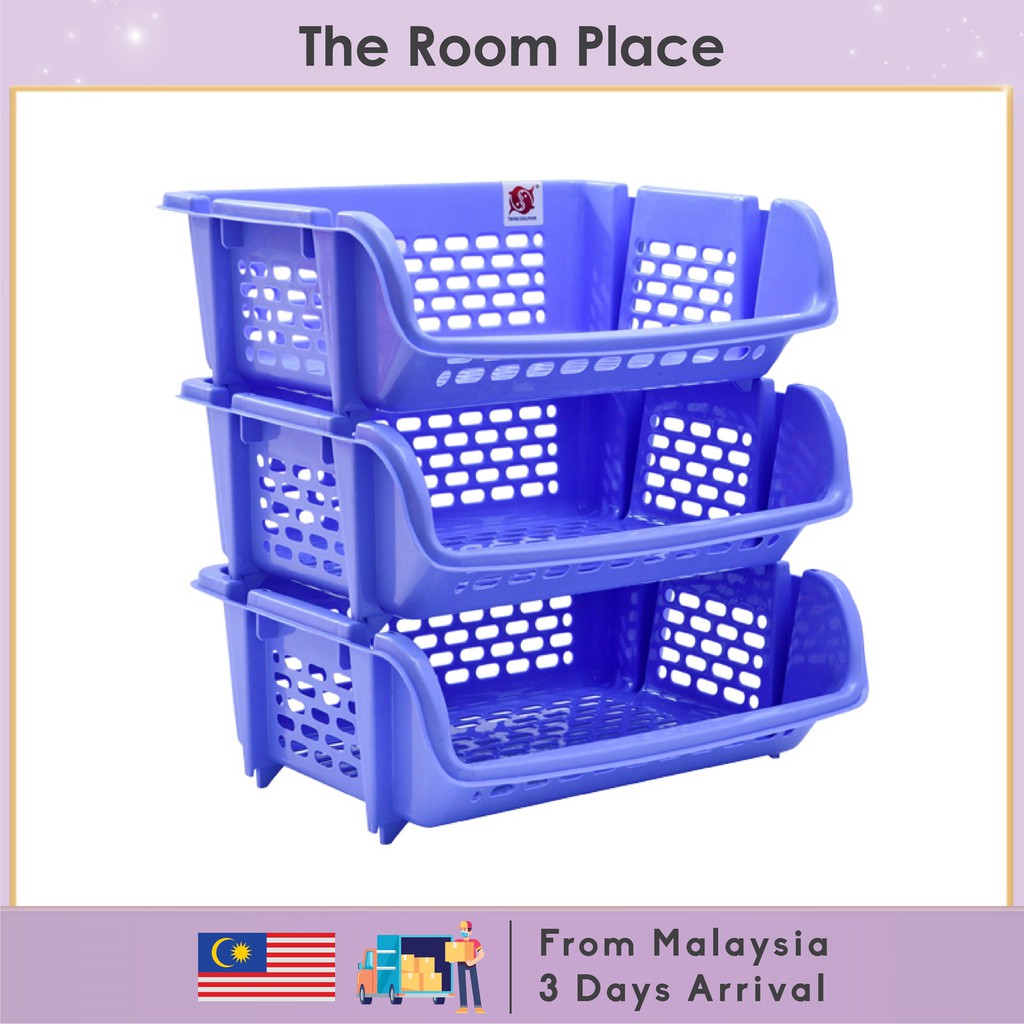 3 Tier Plastic Kitchen Rack Organizer Rak Shopee Malaysia
