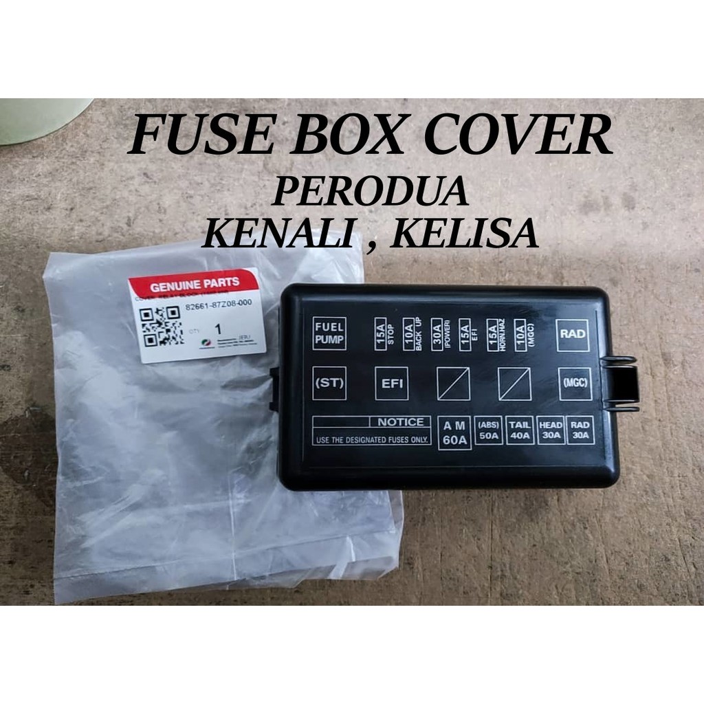 100 Original Perodua Part No 82661 87z08 Fuse Box Cover Perodua Block Relay Cover Kenali Kelisa Shopee Malaysia