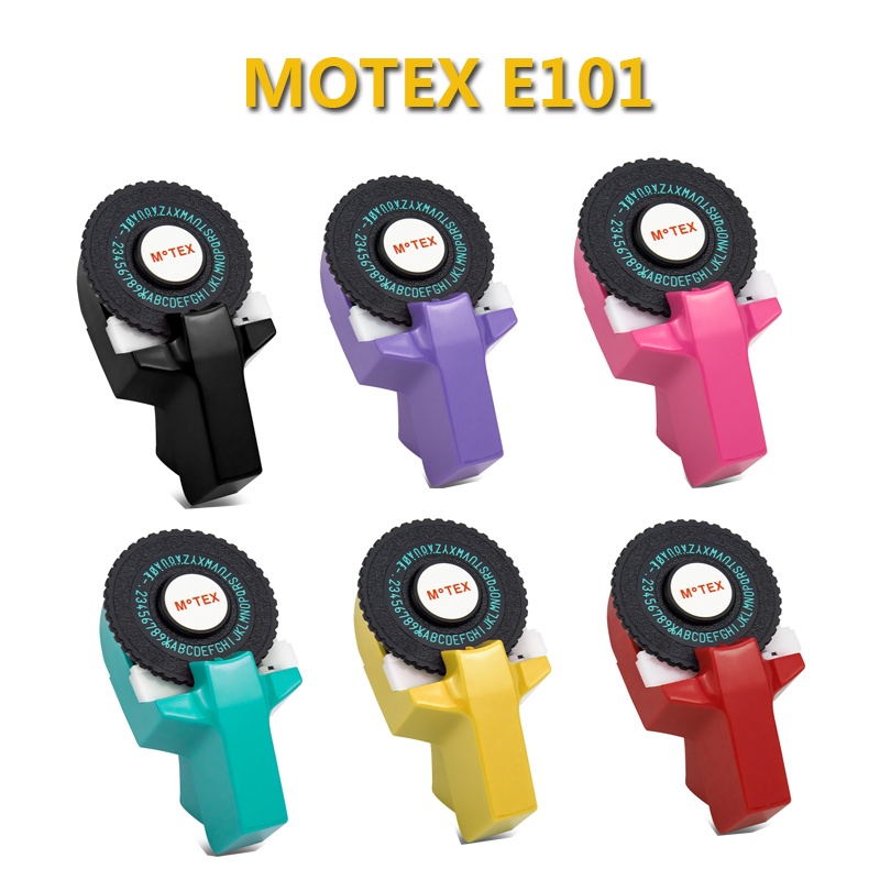 Original MOTEX E101 Label Maker with 5pcs 3D Embossing Tape 9mm Black