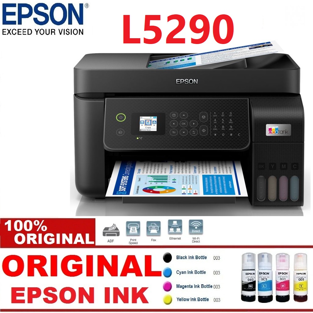 Epson L5290 Wi-Fi All-in-One Ink Tank Printer Print Copy Scan Wifi Fax ...