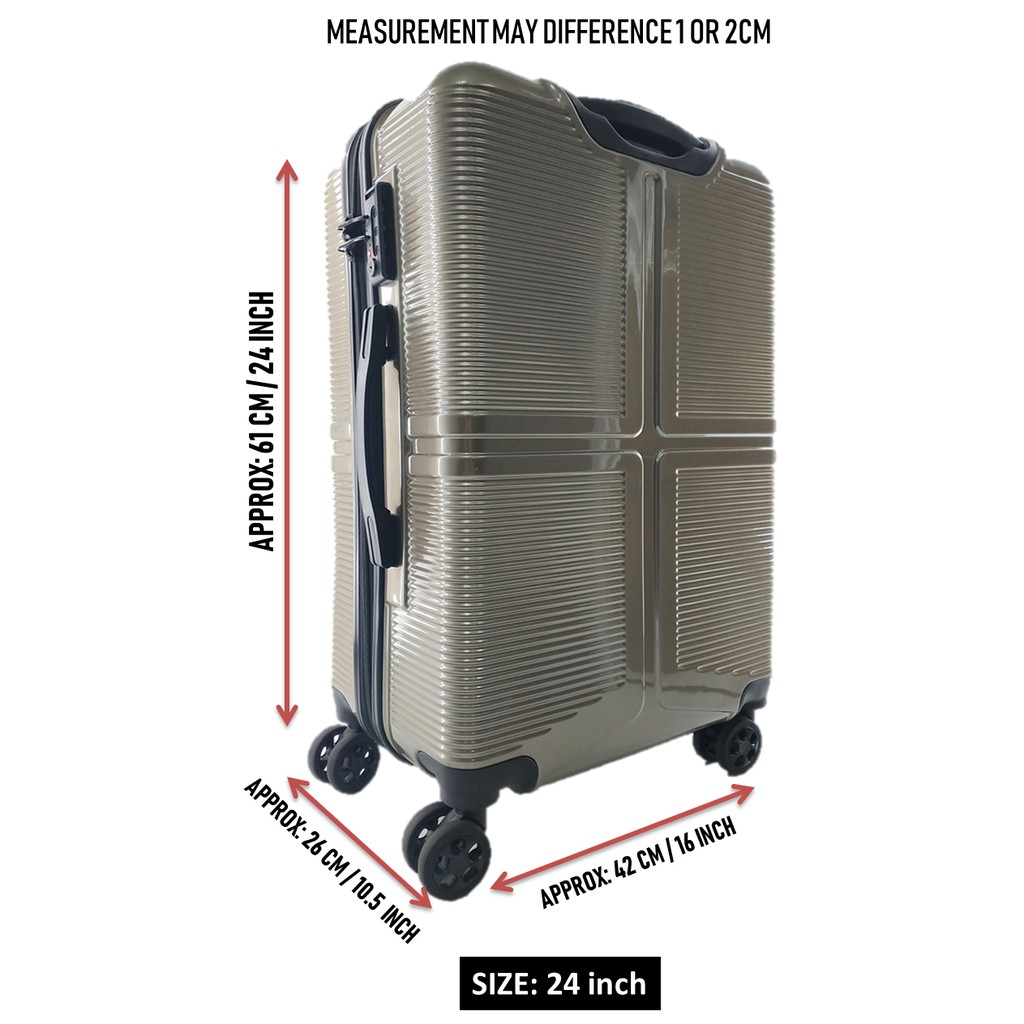 24 inch luggage size in cm