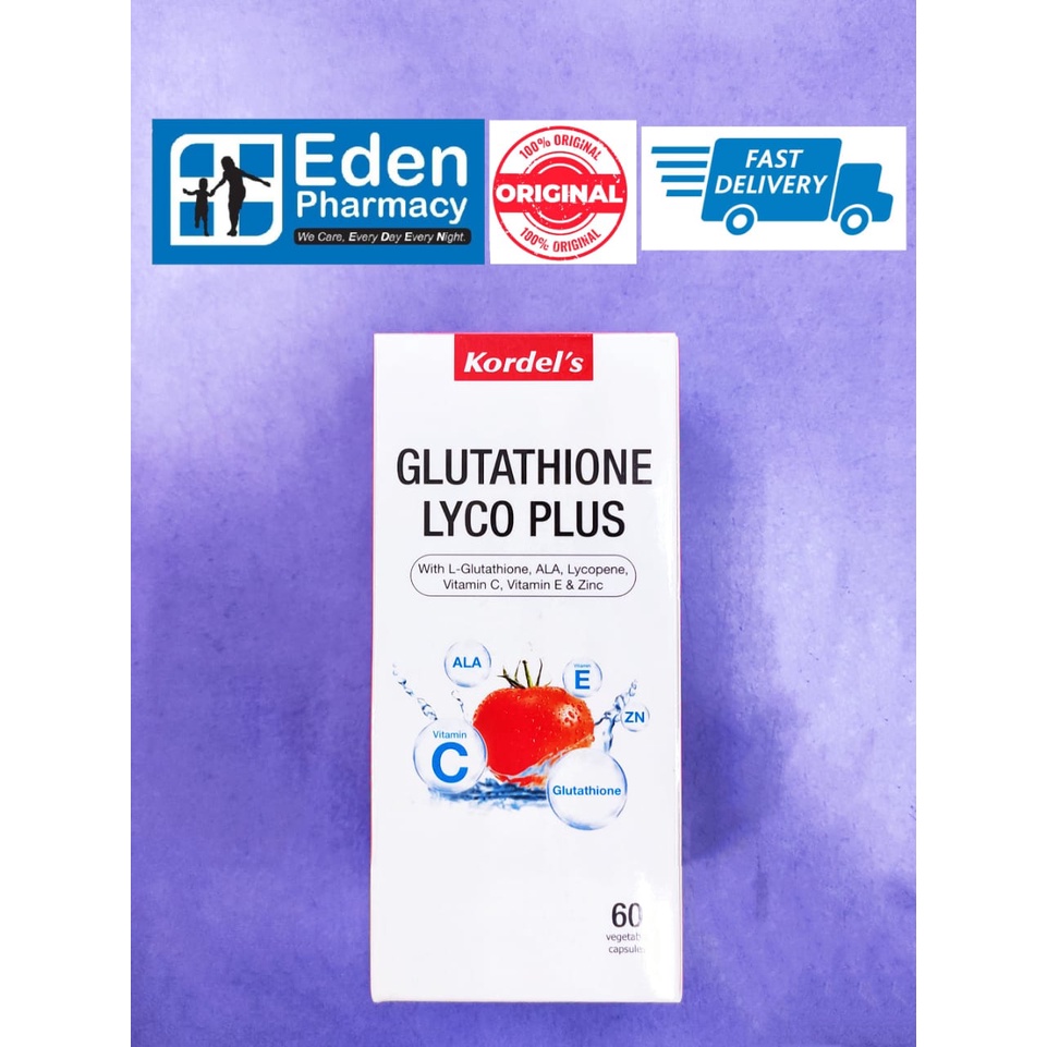 Kordel's Glutathione Lyco Plus with LGlutathione, ALA, Lycopene