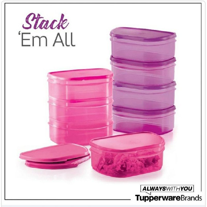 ⚡HOT DEALS⚡Tupperware - Stack 'Em All, 650ml (pink/purple) #readystock