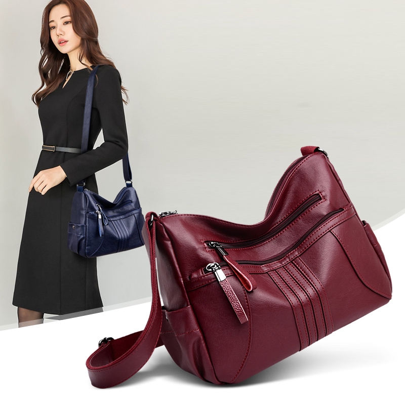 Women Leather Handbag Shoulder Bag Messenger Satchel Travel Tote Shoppe 