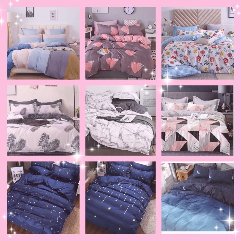 800 Thread Count 7in1 Cotton Bedsheet With Comforter 7件套棉被款双人床笠 Marble 大理石 Gemilang Store Shopee Malaysia