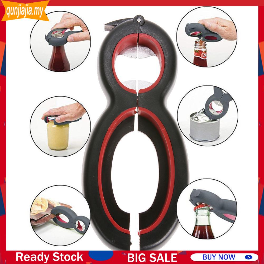 8 Shaped Multifunction Stainless Steel Can Opener Bottle Opener Jar Opener UK[QJ]