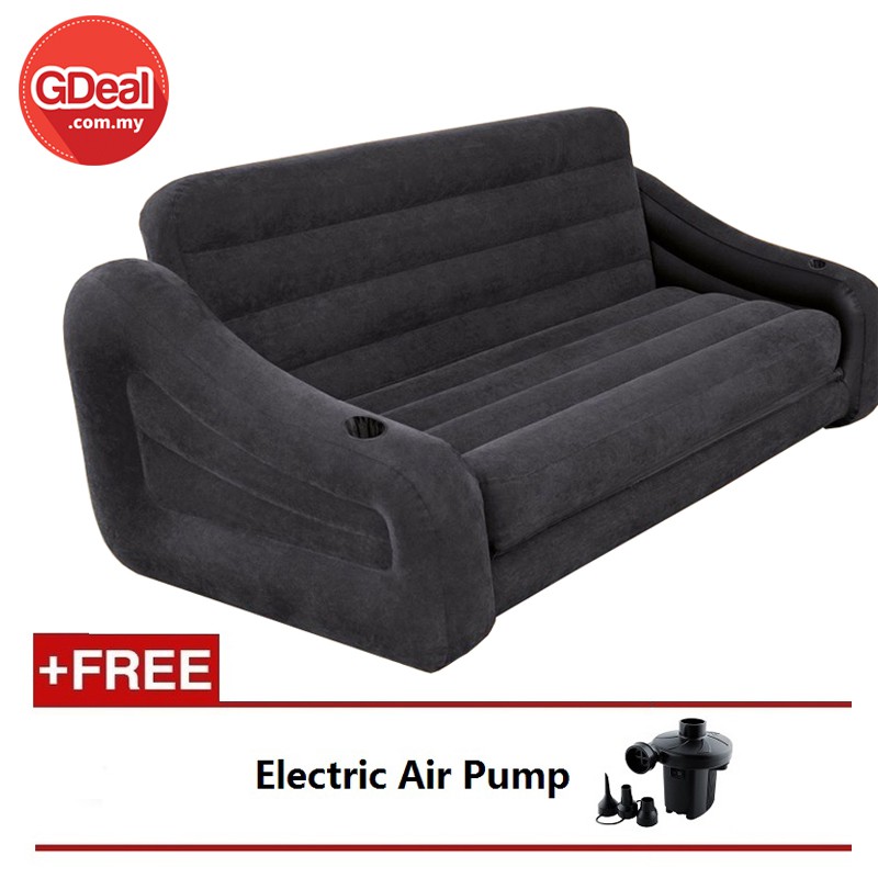 Intex Inflatable Pull Out Sofa Bed Free Electric Air Pump