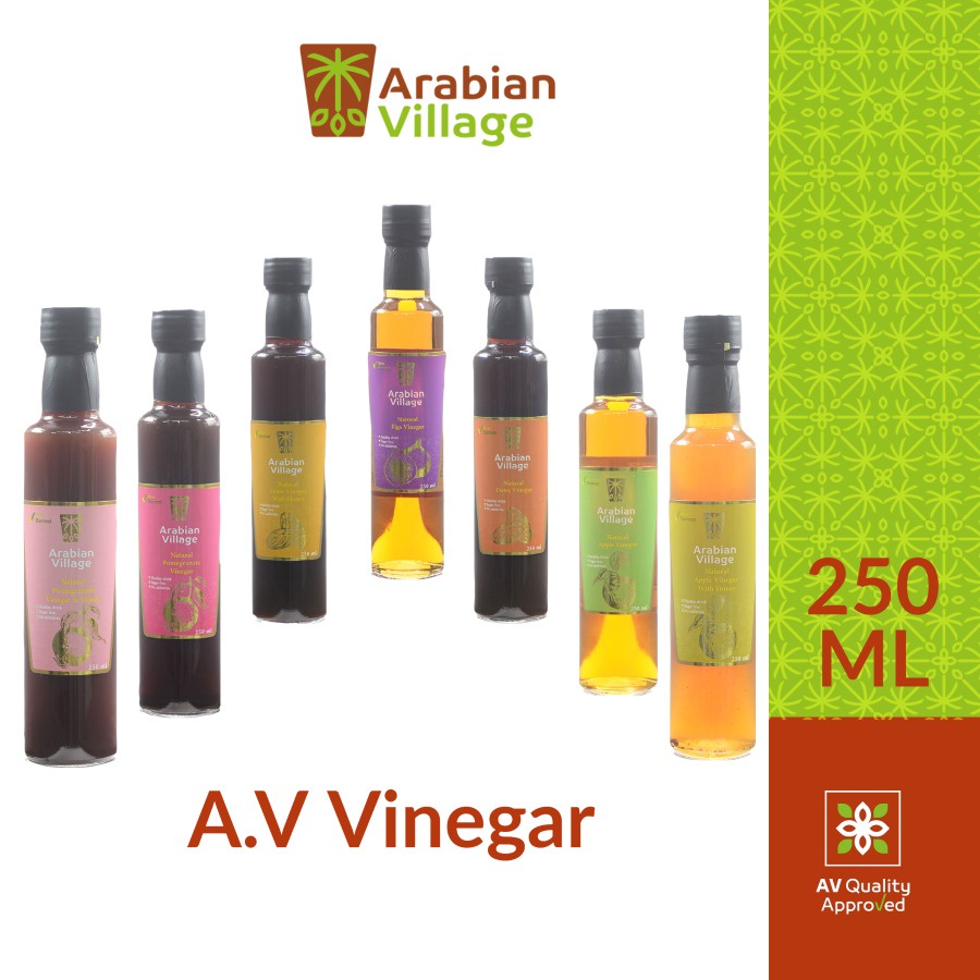 Arabian Village Vinegar ( Cuka ) 250 ML ( Apple - Kurma - Pomegranate - Figs - with Honey )