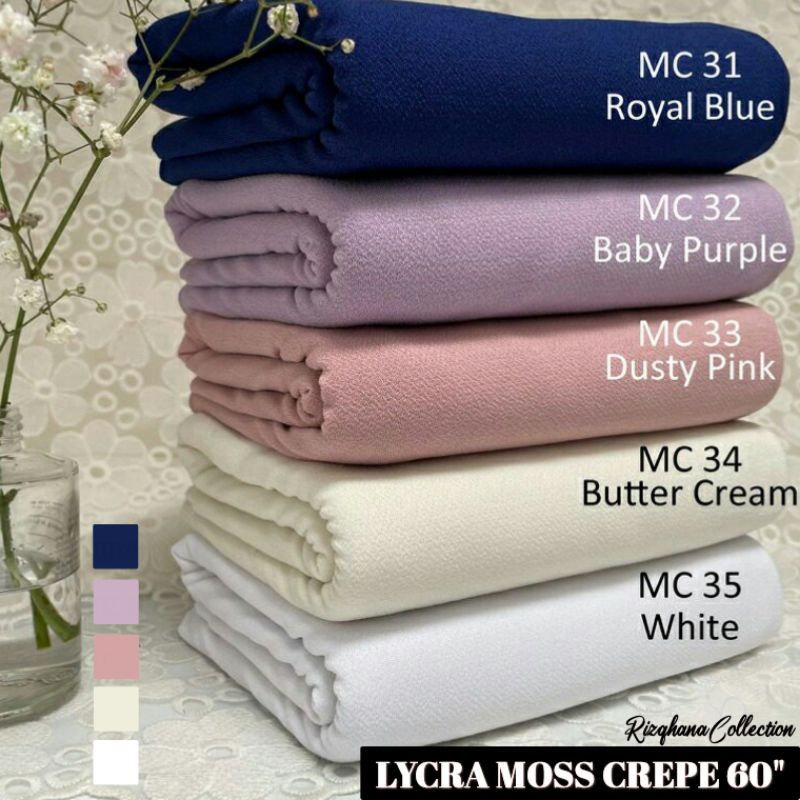 Buy Sale4 2 Kain Ela Premium Lycra Moss Crepe Mc17 Mc35 Harga Untuk 0 5 Meter Murah Kain Pasang Seetracker Malaysia