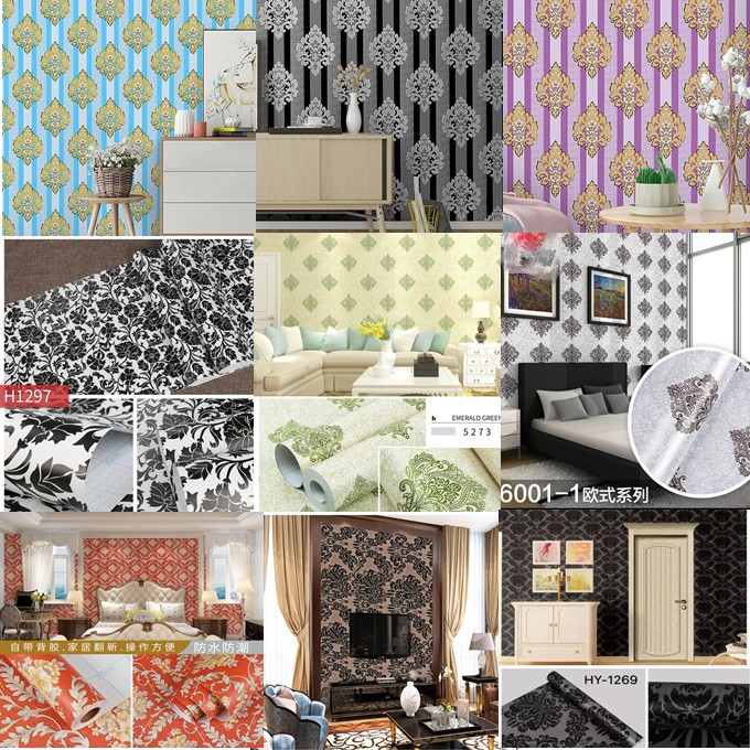 Kerawang Wallpaper Wall Stickers Self Adhesive Waterproof 