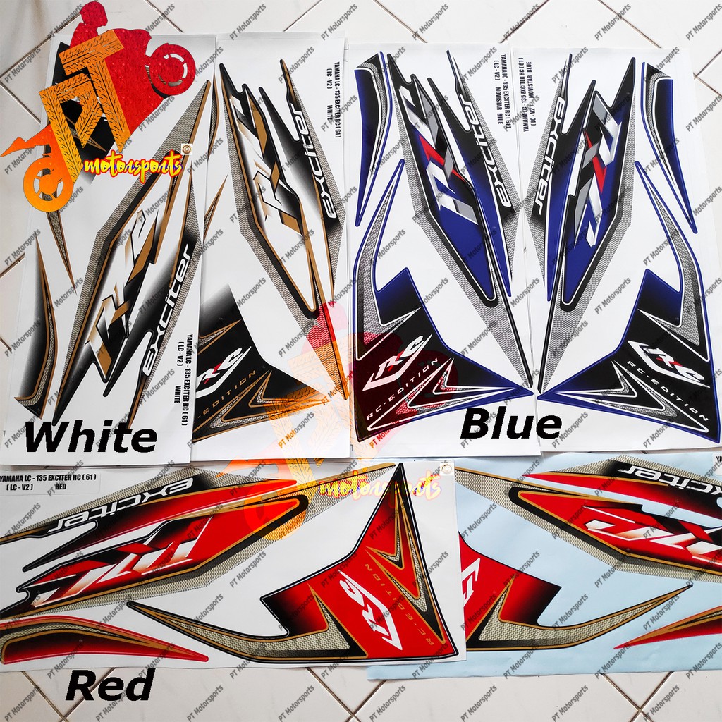 Lc 135 V2 V3 v4 V5 Exciter Rc Edition Vietnam White Red Blue Yellow 61