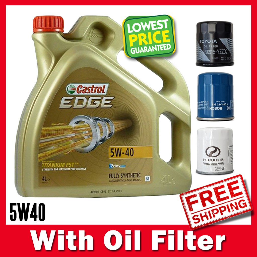 Original Castrol EDGE SN/CF 5W-40 (5W40) Fully Synthetic 