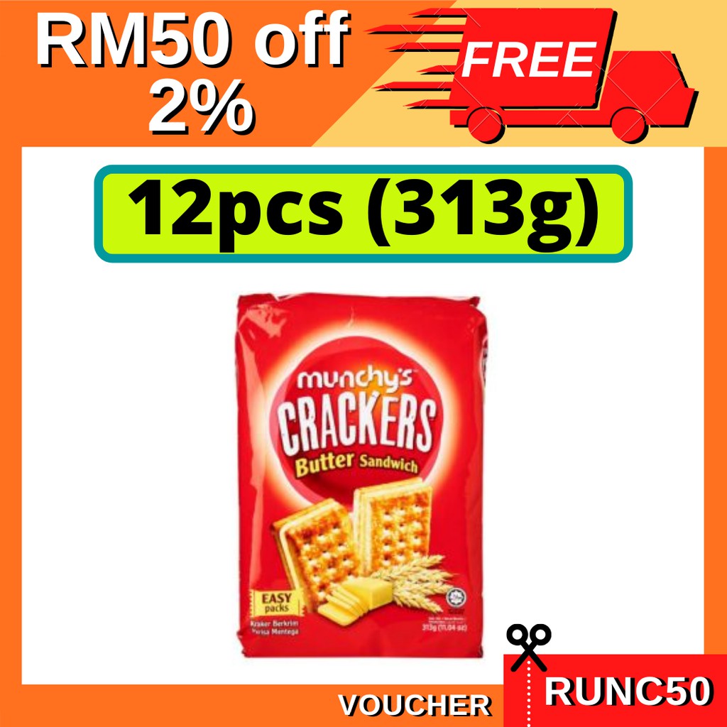 Munchy's Butter Sandwich Cracker 1pkt x 313g Shopee Malaysia