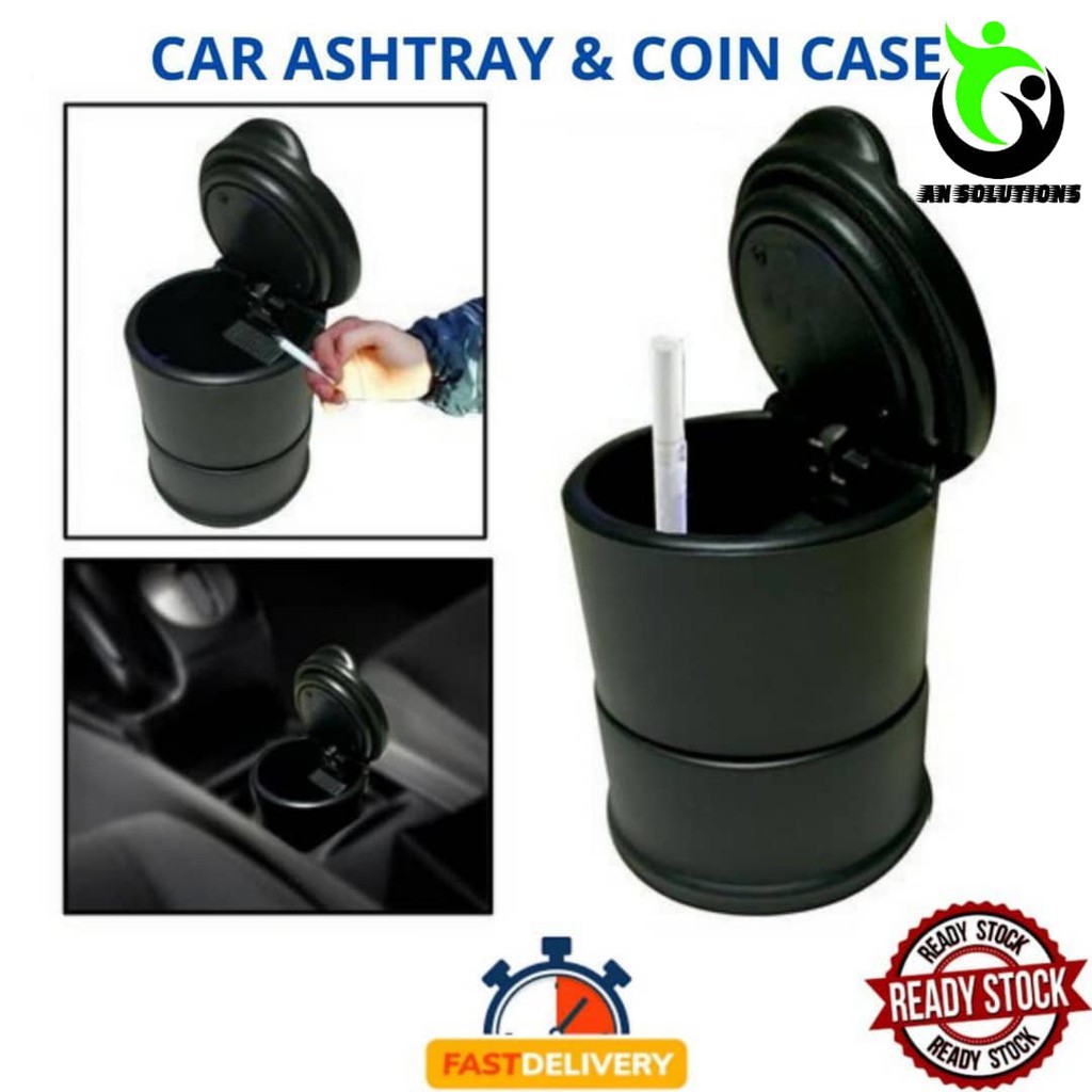 Car Ashtray Car Trash Car Coin Case Tempat Abu Rokok Ashtray storage tank smokeless Bekas Syiling Kereta Ready stok