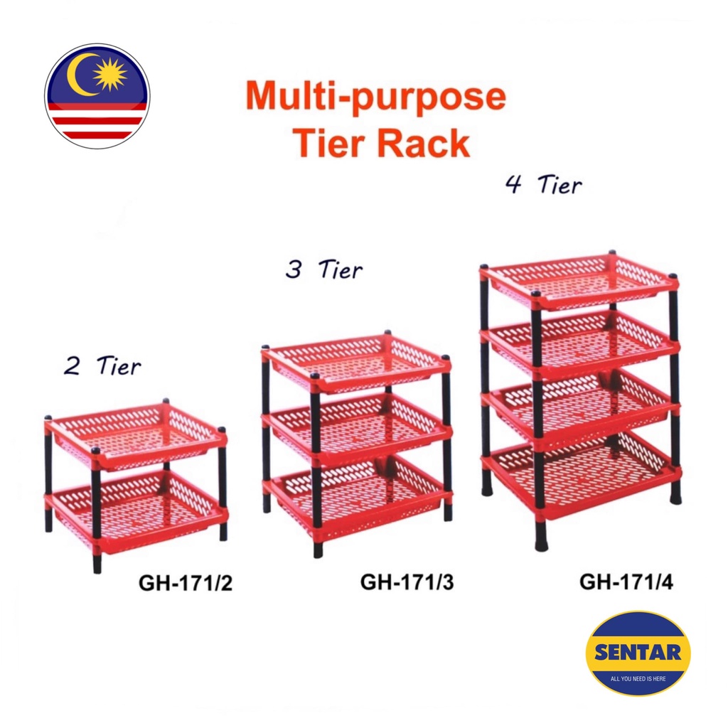 100 Ready Stock Twin Dolphin Tier MultiPurpose Rack / Shelving Unit