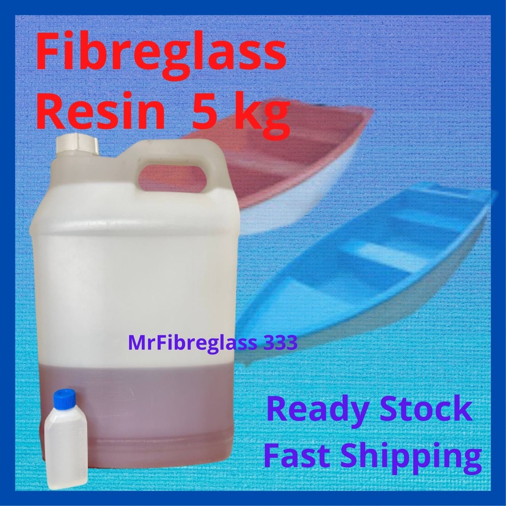 Fiberglass Resin / Fibre Resin / Gam Fiber / Gam bot 5kg Shopee Malaysia