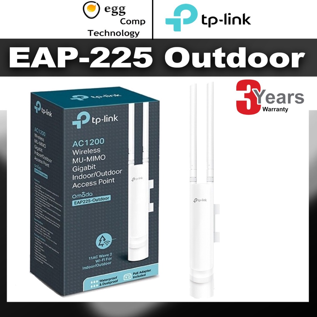 TP Link EAP225 Outdoor AC1200 Wireless MUMIMO Gigabit Indoor/Outdoor