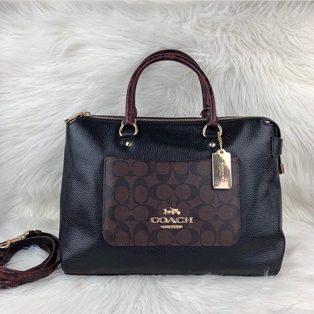 coach emma satchel black