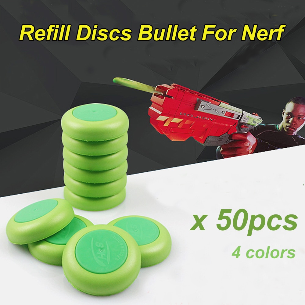 Dreamyth 50 Pcs Refill Discs Bullet for Nerf Vortex Blaster Praxis Nitron Vigilon Proton 