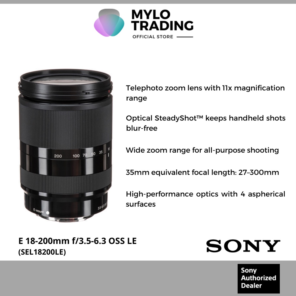 Sony E 18-200mm f/3.5-6.3 OSS LE Lens - SEL18200LE (For Sony A6400